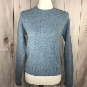 Aston 100% Shetland Wool Womens Sweater Light Blue